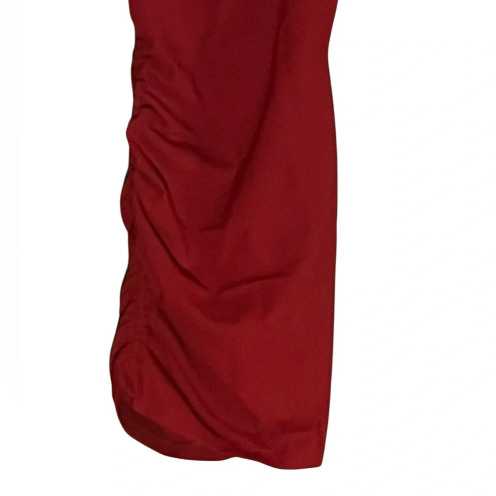 CINQ A SEPT RED WINNIE MINI RUCHED SPAGHETTI STRAP DRESS GREAT COND (6)